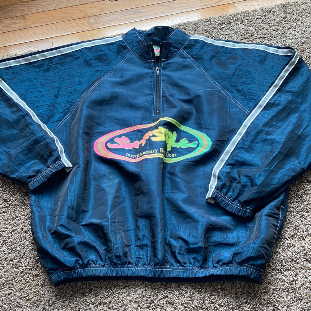 Surf style vintage windbreaker jacket 90s